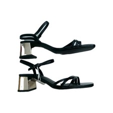 M&S Womens Gold Metallic Block