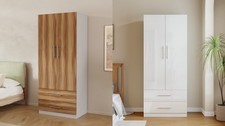 2 Door Modern Wardrobe with 2
