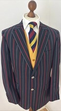 Gurteen Mens Boating Striped Blazer Jacket Cruise Mod Races Event 40S