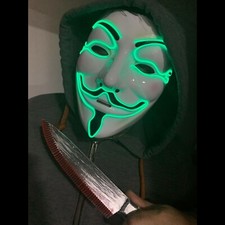 Anonymous LED Green Mask Light