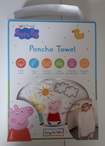 Peppa pig poncho towel - pig,