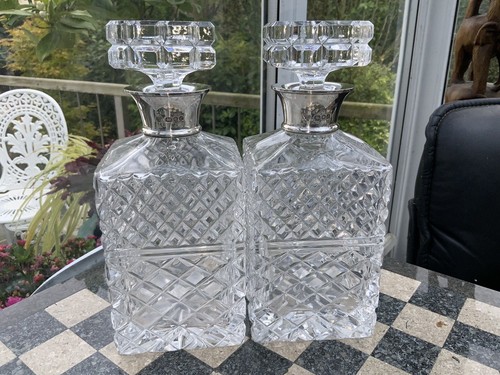 Pair matched decanters - matched,
