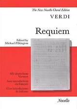 Requiem Giuseppe Verdi SATB and Piano Score Novello and Co
