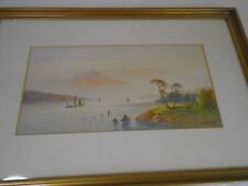 FRAMED WATERCOLOUR COASTAL SCENE SIGNED M D ANSELL GOOD CONDITION PLEASE READ L2