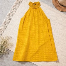 Zara Hot mustard Smocked Neck