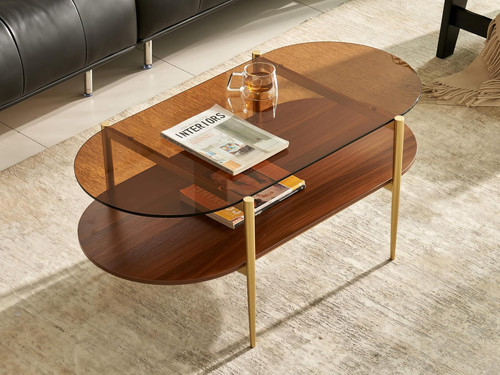 Mid century oval - coffee, table