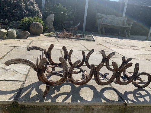 Hand crafted horseshoe garden - horseshoe,