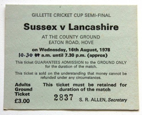 1978 gillette cricket - 1978, cup