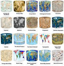 World Maps Lampshades Maps Ceiling Lights Table Lamp shades & Maps Pendant shade