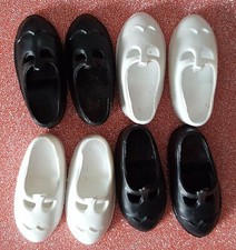 Rare Vintage black / white mamselle debutante doll shoes size D.02 Sindy, Tammy