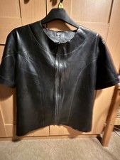 Latex rubber zipped top from