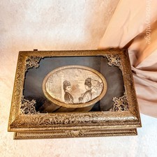 Antique brass filigree jewelry