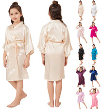 Kids Girls Satin Silk Kimono
