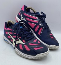 Size UK 6.5 Mizuno Wave Hurricane 3 NB Netball Shoe Sneakers Trainers Blue Golf