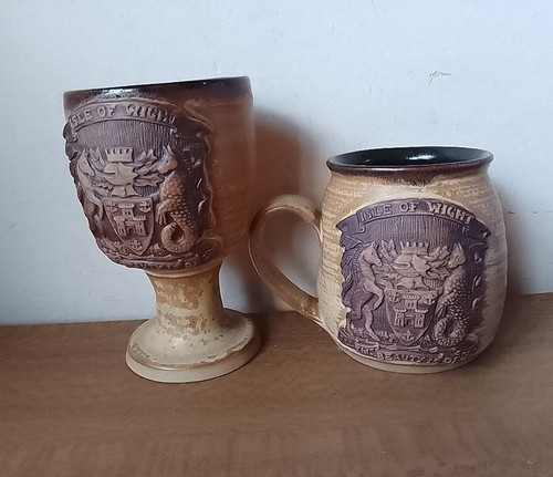 Vintage studio pottery goblet
