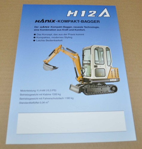 Hanix h12 mini bagger compact - h12,