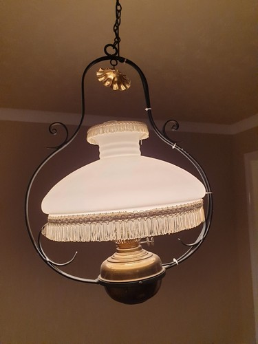 Victorian opaline hanging - victorian,
