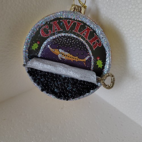 Caviar tin glass christmas - caviar,