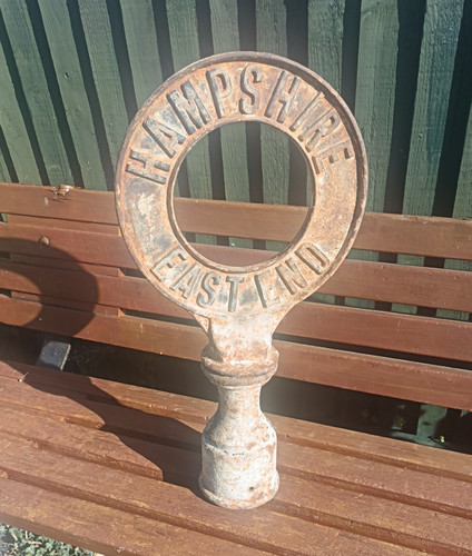 Antique cast iron finger post - iron,
