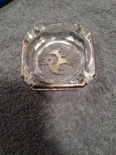 Vintage silver enlayed ashtray - vintage,