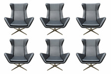 Set of 6 1970's Vintage Swivel