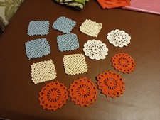 13 Hand Crocheted Coaster Mats