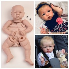 DIY Reborn Baby Doll Kit Unpainted Realistic Vinyl Silicone Dolls Kits+Body+Eyes