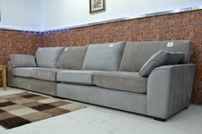 Next Stamford 6 Sofa Seater Antique Velvet Light Grey - Dark Grey RRP £2095