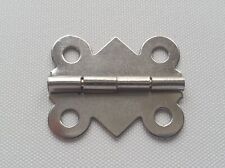 Small Decorative Hinges Silver DIY Wooden Chest Box Door Tiny Hinge with Screws