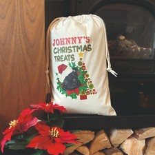 Personalised Dog Santa Black