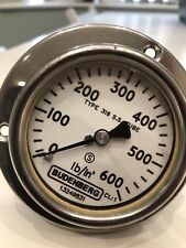 Pressure Gauge (budenburg), Oxygen Use, Stainless Steel 0-600 Psi