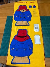 Rose & Hubble PADDINGTON BEAR Toy or Cushion Cut & Sew Fabric Panel - 16" Tall