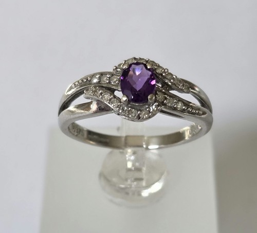 9ct white gold amethyst - 9ct,