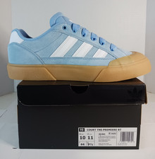 adidas Court TNS Premiere RT 'Sky Blue' Skate Shoes Sneakers Mens 10 US