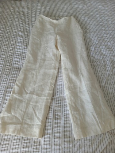 Ladies ivory white linen - white,