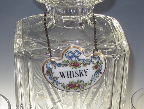 Coalport whisky decanter label - whisky,