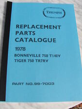 Triumph Bonneville T140V TR7RV 1978 SPARE PARTS BOOK catalogue manual 99-7003