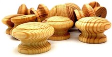 PINE KNOBS 35mm / 44mm / 53mm wooden cupboard door cabinet drawer wood knob