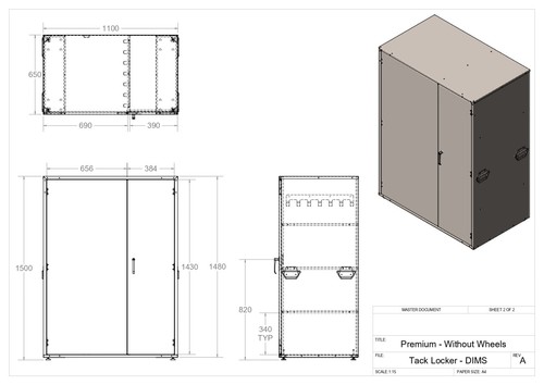 Premium tack locker for - locker, 4