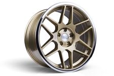 3SDM 0.09 18" ALLOYS 18" 5X112 ALLOY WHEELS VW AUDI SEAT ALLOYS ET42 GOLD/LIP