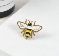 Bee Kind Pin Badge Bumble Bee