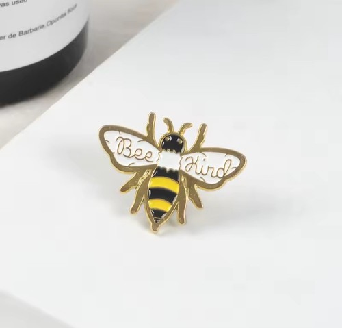 Bee kind pin badge - kind, bumble