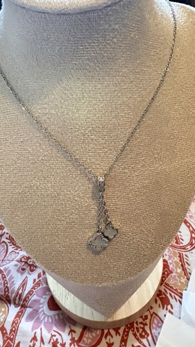 Silver plated cross pendant - cross,