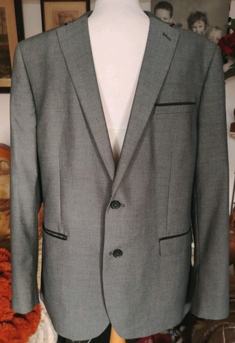 Men grey black suit - f&f,