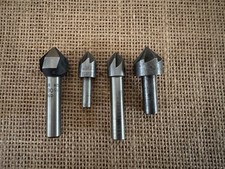 small job lot of 4 used HSS Counersick Bits, Dormer, Buck & Hickman, Ridgway
