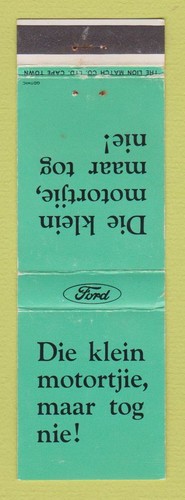 Matchbook cover ford - cover,