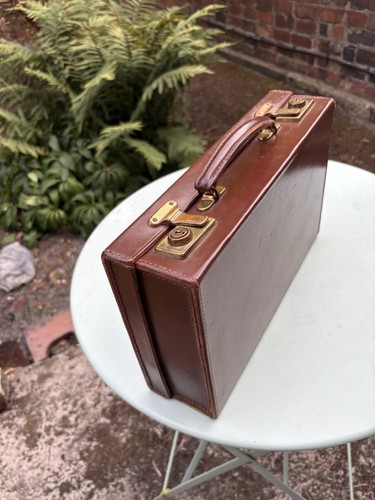 Vintage faux leather attaché