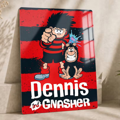 Dennis and gnasher retro - and, metal