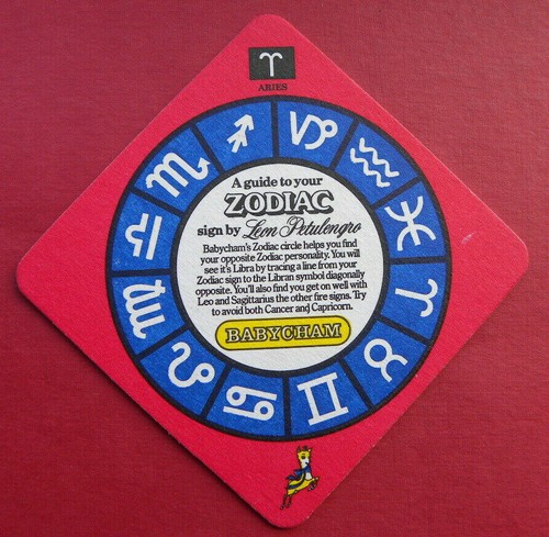 Babycham beer mat - babycham,