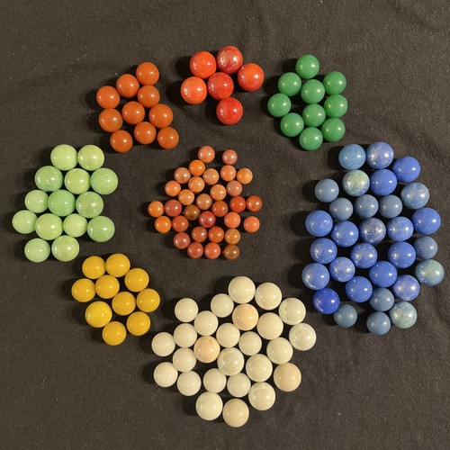130 solid color glass marbles - 130+,